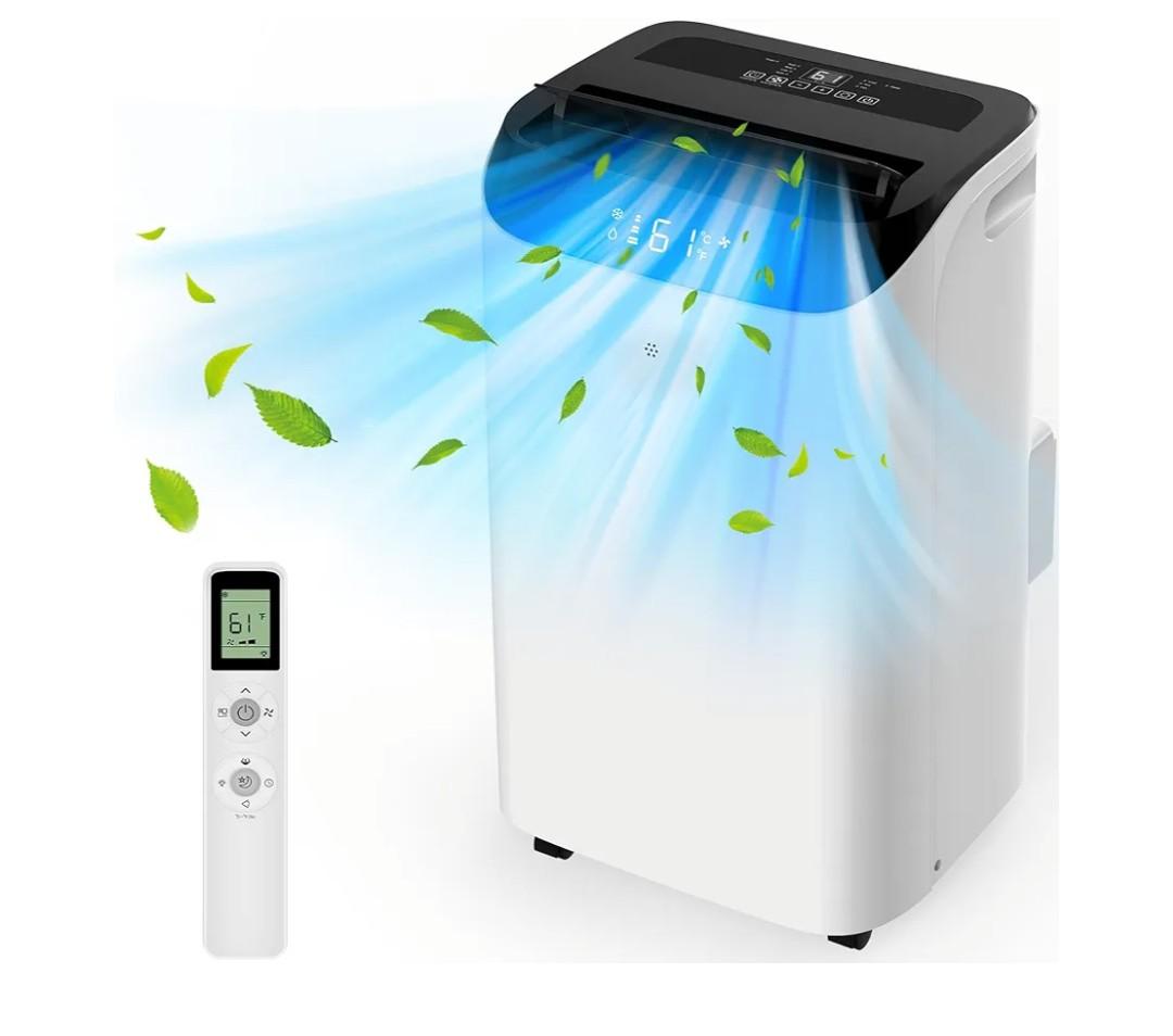 14000 BTU Portable Air Conditioners with Remote Control, 3-in-1 Free Standing Cooling AC Unit with Fan & Dehumidifier, Cools Room up to 700 sq.ft, Smart/Sleep Mode,3 Speed,Auto Swing,24H Timer