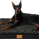 Patas Lague Orthopedic XXL Dog Bed for Extra Large Dogs 48''X30'', Waterproof Soft Warm Comfortable Egg Crate Foam Big Large Pet Beds Mat with Removable Washable Cover and Nonskid Bottom, Black