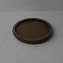 HPC Decor 12in Round Tray for Home Decor- Brown Wood Beaded Tray, Decorative Round Tray for Living Room Decor, Coffee Table Decor, Kitchen Table Decor or Farmhouse Serving Tray