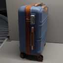Kono Luggage Set 4 Piece Carry On Lightweight PC+ABS Hardside Luggage with TSA Lock Spinner Wheels Carry On Suitcase Apricot Blue (Carry-On Travel Set (DB/TB/12/20"))