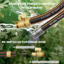 Giraffe Tools Hybrid Garden Hose 75ft x 5/8", Male and Female Fittings with Shut off Valve, Flexible, Heavy Duty, Leakproof, Lightweight Water Hose