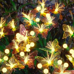 TONULAX Solar Firefly&Butterfly Garden Lights - Outdoor Light for Yard Decoration, Larger Solar Panel, Waterproof LED Garden Lights for Pathway&Holiday Decor (2pack)