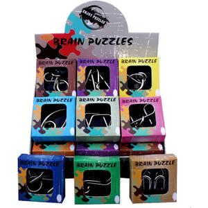 AHYUAN Pack of 24 Metal Puzzles IQ Wire Metal Puzzles with Paper Box Gift Package Stress Relief Toys Great Educational Puzzle Games Toys Magic Trick Toy for Party Favor Kids Adults Challenge