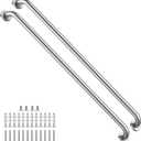 ZUEXT 2 Pack 42 Inch Extra Long Brushed Nickel Bathroom Grab Bar, 1.25" Dia