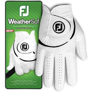 3 x FootJoy Men's WeatherSof Golf Glove, Medium-Large (White)