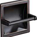 Oil Rubbed Bronze Recessed Toilet Paper Holder,Pivoting Toilet Tissue Holder,Made of SUS304 Stainless Steel, in Wall Toilet Paper Holder with Bracket