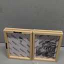 Egofine 5x7 Floating Frames Set of 2, Double Plexiglass Picture Frame, Made of Solid Wood Display Any Size Photo up to 5x7, Wall Mount or Tabletop Standing, Natural Wood