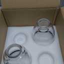 Clear Glass Bell Shade with Black Trim 1.65" Fitter Opening Replacement for Chandeliers, Wall Sconces, Vanity & Ceiling Lights Classic Home Lighting Decor, 4 Pack
