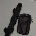 Rave Fan Bag with Cell Phone Pocket Fan Case Bag with Arm Leg Band Buckled Zippers and Hidden Zipper Pocket for Music Raves and Circuit Party (Glitter Black)