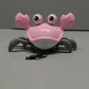 Hirger Crawling Crab Baby Girl Toy: Tummy Time Toys for Infant 3 6 9 12 18 24 36 Months, Pink Walking Dancing Sensing Crab for Toddler Age 1 2 3, 1st Music Birthday Gift for Girl