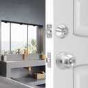 Double keyed Deadbolt Lock - Keyed on Both Sides, 2-Way Adjustable Cylinder Deadbolt (Privacy/Passage), Satin Stainless Steel (Silver, Single Cylinder) (Silver, Double Side)