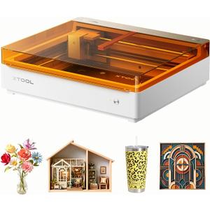 xTool M2 10W Laser Engraver, Built-in Dual Cameras, Class 1 Enclosed Safe Laser Engraving Machine for Home DIY Craft on Wood, Leather, Felt, Fabric, Paper