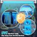 Qualirey 1 Pack UV Lamp Ozone Free, 253.7nm Wavelength UVC Germicidal Lamp 110V with ON/Off Switch Cord, Plug, Connector and Screw Tools for Closet/Cabinet/Bathroom (6w)