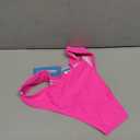 Halcurt Women's Mid Waisted Bikini Swimsuit Bottoms Full Coverage Swim Bottoms (Pink, L)