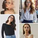 Bifocal Reading Glasses for Women Men Oversized Blue Light Blocking Clear Top Computer Readers +1.5