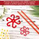 2 x 2pcs Plant Stem Support, Plant Climbing Stem Holders Reusable Houseplant Growth Accessories Plastic Plant Stem Hook Stakes for Growing Plants Outdoor & Indoor for Monstera Vertical Growth (Red)