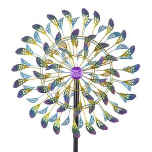 DREAMSOUL 360° Large Wind Spinner Outdoor Metal 6 Blades Windmill for Yard, 80 Inch Kinetic Wind Spinner for Patio Lawn Decor