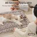 Cat Bed Rectangle Pet Bed Gift for Puppy and Kitten Calming Fluffy Pet Couch Sofa for Indoor Outdoor Soft Cat Beds with Double Sided use 15 * 23In Small cat Brown (Medium 15.7" x 23.6")