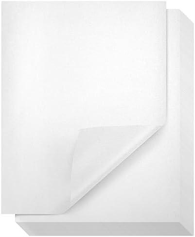 Metallic Shimmer Paper Sheets - White, 8.5 x 11 In, 110 GSM, 96 Sheets, Double-Sided - Invitations & Crafts, Printer-Friendly, Scrapbooking & DIY Projects