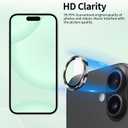 BLEUM CADE 3 Pack Camera Lens Protector for iPhone 16 Plus, Full Coverage, Anti-Scratch, 9H Hardness Tempered Glass