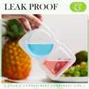 25 Pcs Pack Snack Containers with Lids, 5 oz Double Compartment Plastic Food Containers, Portable Divided Snack Cups for School, Office, Meal Prep, Sauces, Dips, On-the-go Camping (Clear)