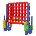 Giant 4 Connect in a Row Game, Height Adjustable Jumbo Yard Games for Kids and Adults Outdoor Play, Backyard Large Four Connect Floor Games, Patent Authorized (Blue/Red)