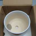 LE TAUCI Ceramic Pots for Plants, 6.8 Inch Plant Pots with Drainage Hole & Saucer, Modern Planter for Indoor Plants, Stable & Durable, Perfect for Living Room or Office Decor, White