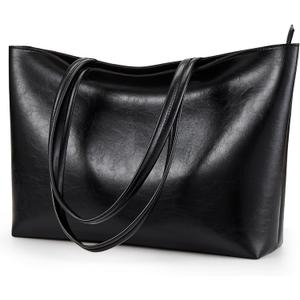 KALIDI Tote Bag Zipper Shoulder Bag Faux Leather Purses Satchel for Women Casual Handbag Work Dating College