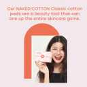 White Rabbit Naked Cotton Classic Premium 100% Cotton Pads for Toner Use, Makeup Remover, and Masks | Unbleached, Lint-Free, Extra Soft | Korean Skin Care Product (200 Count)