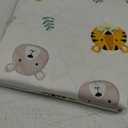 Organic Incontinence Pads for Kids & Toddlers - 5 Layer Waterproof Protectors for Overnight Bed Wetting - Reusable & Washable Pee Pads - Fits Twin to Full Size Beds - 34" x 52" Tiger Bear Fox