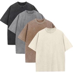 KEEPSHOWING Mens Oversized T Shirts Acid Wash Loose Fit Vintage Washed Tee Shirt Short Sleeve Streetwear Casual T-Shirts, Large