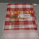 Yofori Gingham Table Cloth for Rectangle Tables Green Checkered Plaid Tablecloth Heavy Duty Cotton Blend Washable & Wrinkle Table Cover for Outdoor Kitchen Dining Picnic Camping (60x84 Inch)