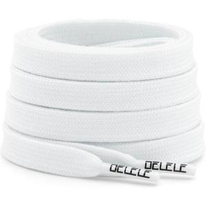 DELELE Sneakers Flat Shoe Laces: 2/5 Inches Wide Athletic Replacement Shoelaces (01 Snow White)