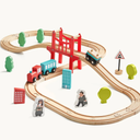 Tiny Land® Wooden Train Set for Children 39 Pcs