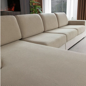 Sectional Couch Covers, Wear Resistant Stretch Sofa Covers Washable Soft Couch Cushion Covers Anti Slip Furniture Protector Sofa Slipcovers for Pets (1 Piece Loveseat Cover, Light Brown)
