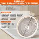 Upgraded WB30X24111 9-In Dual Range Radiant Surface Element Compatible with GE Hot-Point, WB30T10133 Dual Surface Burner Element Replaces WB30T10133 AP5989975 4465256