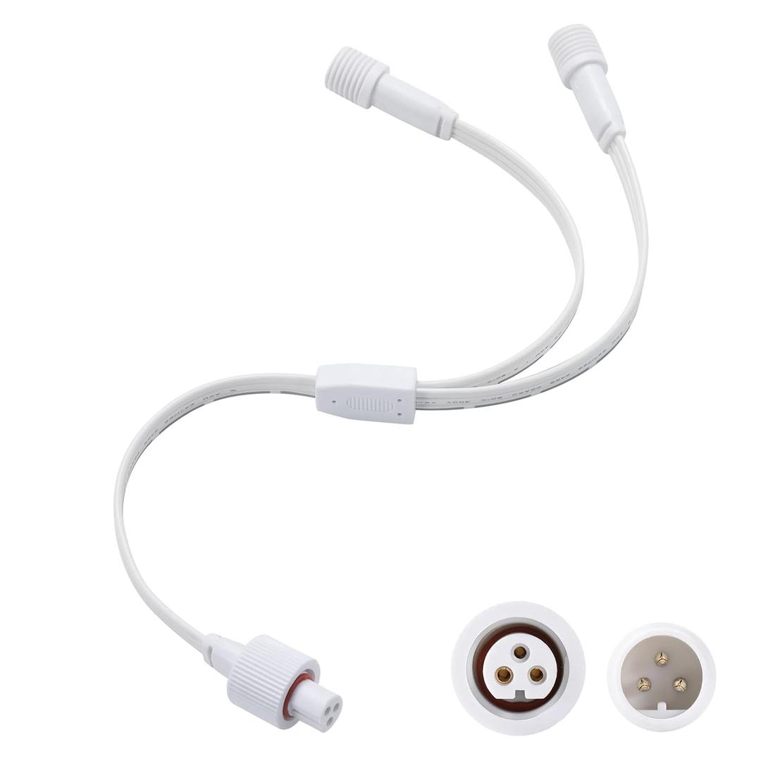 Permanent Outdoor Lights Y-Shaped Extension CableIP68 Rated, Compatible with Govee and Other Permanent Outdoor Lighting Systems