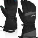 Waterproof Ski Gloves,Waterproof Winter Gloves for Men and Women,Touchscreen, Warm 3M Thinsulate Winter Gloves for Skiing, Snowboarding, Snowmobiling, Hiking and Other Winter Outdoor Activity (X-Large, Grey)