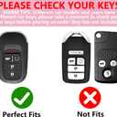 Key Fob Cover with Diamond Keychain, Car Key Shell for Women, Compatible with Honda 2023 2024 Accord Civic HRV CRV Pilot Smart Remote Key Protector (5 Buttons--Pink Bowknot)