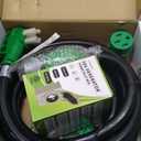 50 Amp Generator Cord 25FT and Power Inlet Box Combo Kit - Pre-Drilled, Waterproof, NEMA 14-50P to SS2-50R, ETL Listed