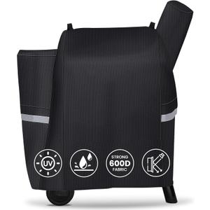 QuliMetal Grill Cover for Traeger Pro 22/575 Series - 600D Heavy Duty Waterproof BBQ Grill Cover for Treager Pro 22/575,Z Grills 550B and More Weather Outdoor Wood Pellet Smoker Protector