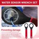Water Sensor Wrench Set for 6.6L Duramax Engines,Use for Replacing The Fuel Filter or Servicing The Water Sensor,Includes 6-Point 34900 & 12-point 34350 Water Sensor Wrench