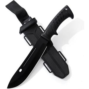 2 x Fixed Blade Knife with Kydex Sheath Durable Stainless Steel Survival Hunting Knives for Outdoor Use (KP004)