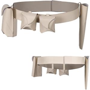 Women Queen Costume Belt Holster Knight Cosplay Accessories Blaster Prop Halloween Outfits, Small Medium Size, + 2 Pack Hand Bracelets