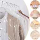 450 Count Dry Cleaner Bags Plastic Clear 21''x40'' Plastic Dust Cover Storage Dry Cleaning Bags for Clothes Hanging Clothes Suits Wedding Dresses Gowns Coats Uniforms