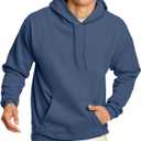 Hanes Men's EcoSmart Fleece Hoodie Sweatshirt (3X-Large, Denim Blue)