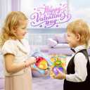 OCHIDO Kids Valentines Day Greeting Cards With Heart Shape Squeeze Toys,24 Pack Kids Valentine Exchange Cards for Girls Boys School Class Exchange Gifts,Classroom Prizes, Bulk,Valentine Party Favor