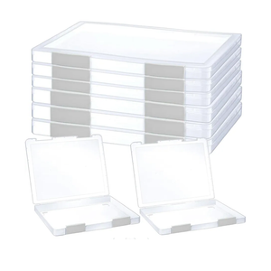 6 Pcs Clear A4 File Portable Project Case, Plastic Storage Box for 8.5" x 11" Letter Paper, Scrapbook Paper Storage Boxes Documents Magazines Holder
