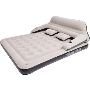 RAPTAVIS Queen Size Air Mattress Sofa Bed with Headboard and Pillow, Inflatable Bed for Outdoor Overnight
