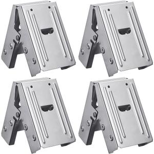 Gisafai 4 Pcs Steel Saw Horse Brackets Galvanized Metal Sawhorse Bracket with 220lb / 100kg Capacity (One Pair) Easy to Use Reliable for Compact Storage